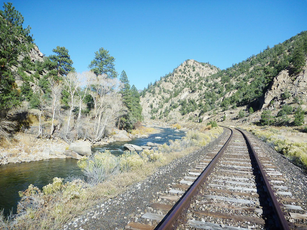 Railroad tracks through Browns Canyon